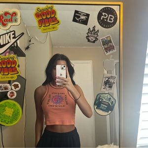 urban outfitters orange tank size small